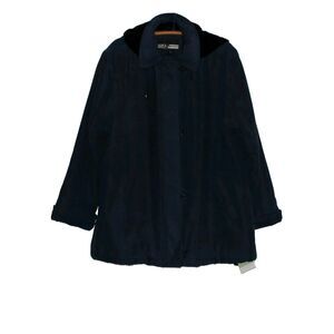 IZ Sport  Womans Winter Parka Coat Blue Hooded Exofill Technology Sz XL NWT